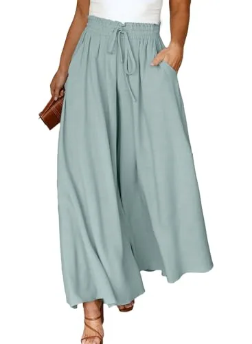 High Waist Flowy Lounge Set, Moonlight Jade