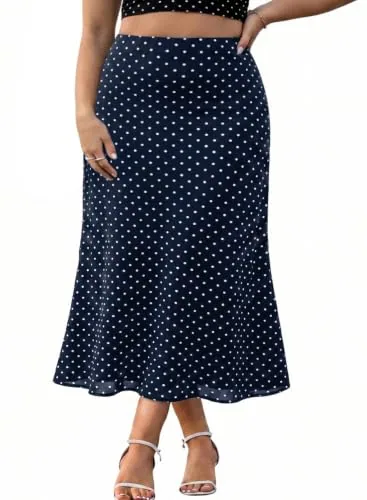 High Waist Skirt, Blue