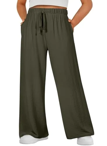 Elastic Waist Pants, Jungle Green