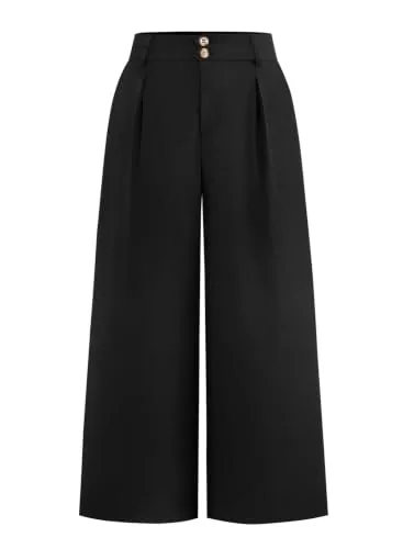 High Waist Wide Leg Pants III, Black