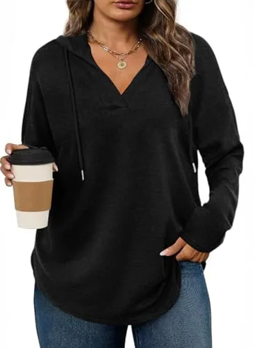 Drawstring Oversized Hoodie, Black