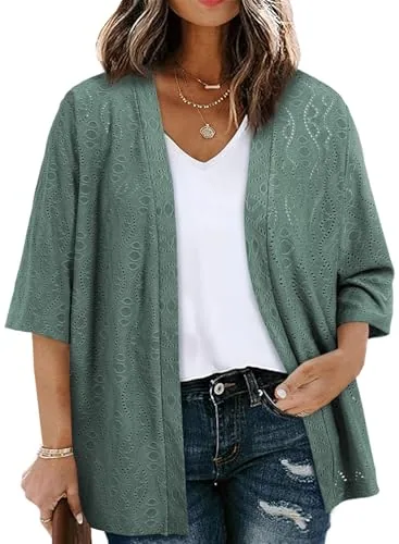 Half Sleeve Cover-Up, Green