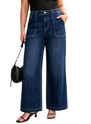High Waist Wide Leg Jeans II, Bluing