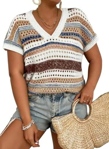 Striped Cover-Up, Brown Stripe