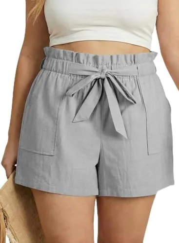 High Waist Shorts II, Medium Grey
