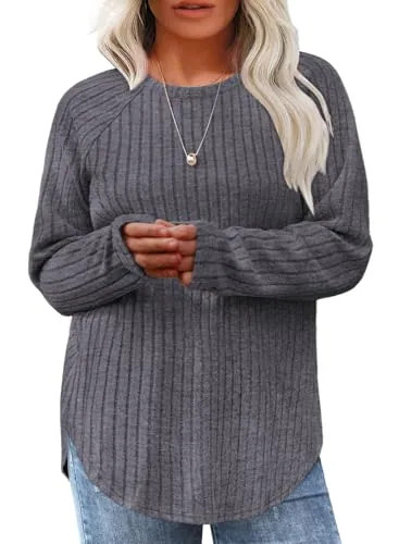 Long Sleeve Top, Dark Grey