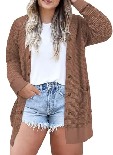 Long Sleeve Cardigan, Brown