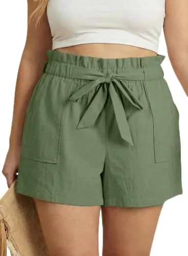Elastic Waist Shorts II, Moss Green