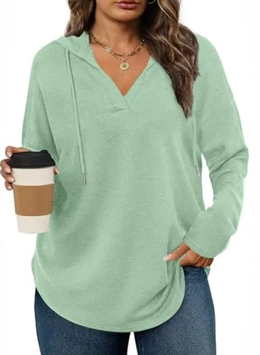 Drawstring Oversized Hoodie, Dark Green