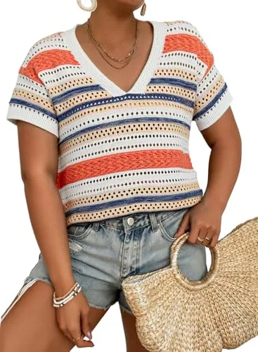 Striped Cover-Up, Orange