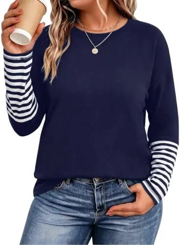 Crew Neck Long Sleeve Shirt II, Navy Blue