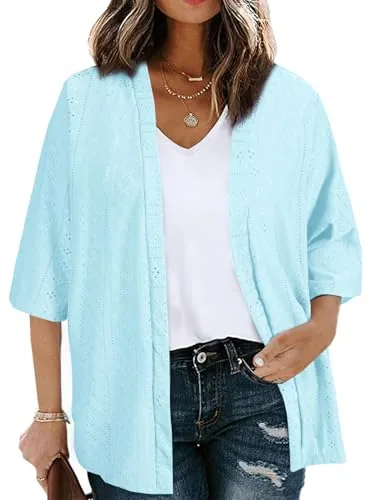 Half Sleeve Cover-Up, Sky Blue