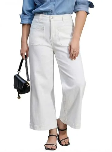 High Waist Jeans, White