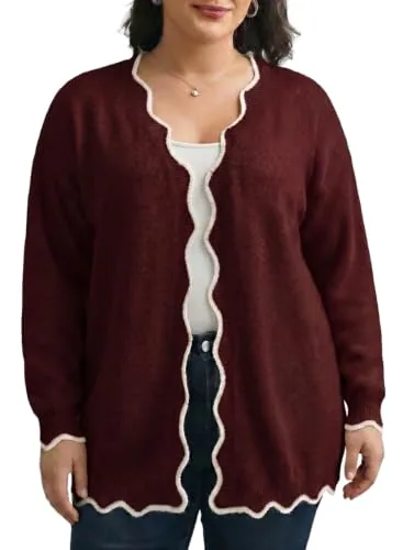 V Neck Sleeveless Cardigan, Burgundy