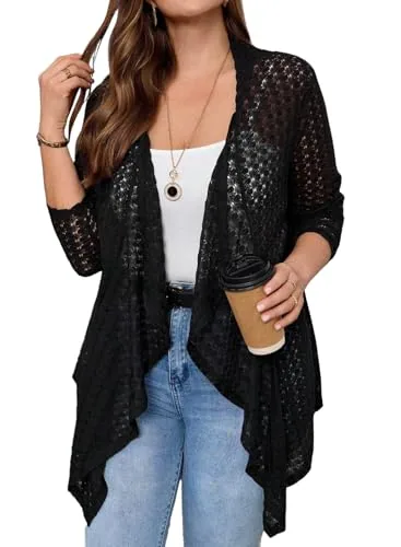 Half Sleeve Kimono Cardigan IV, Black