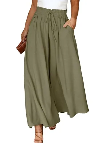 High Waist Flowy Lounge Set, Mist Green