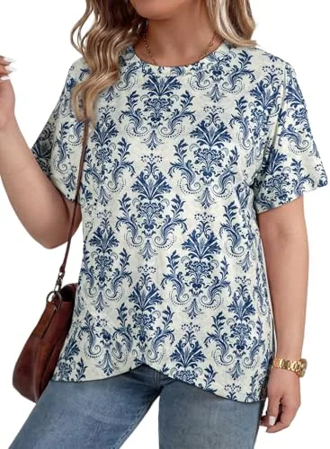 Floral Leggings, Floral Blue