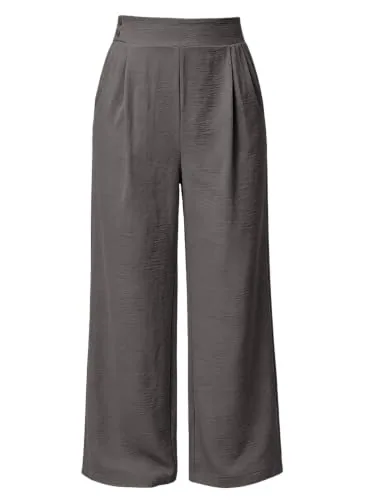 Wide Leg Palazzo Pants, Grey