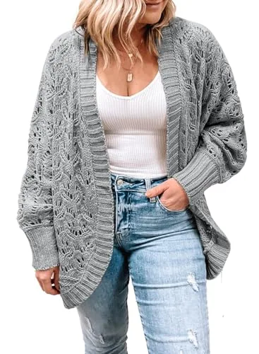 Oversized Cardigan, Gray