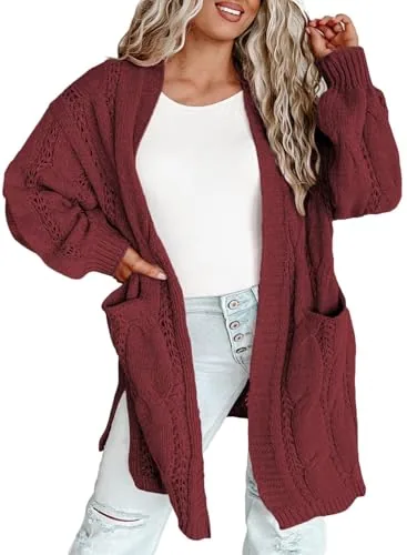 Long Sleeve Cardigan IV, Red