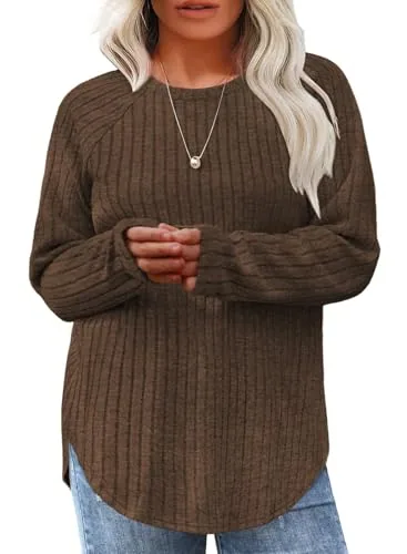 Long Sleeve Blouse, Coffee