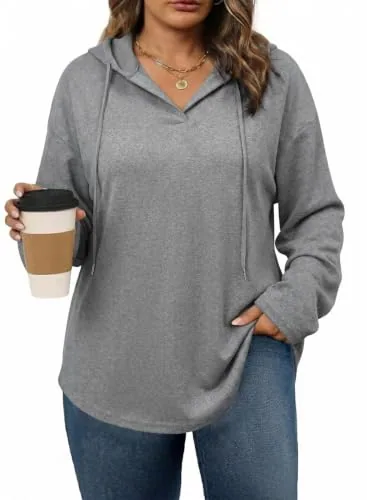 Drawstring Oversized Hoodie, Dark Grey