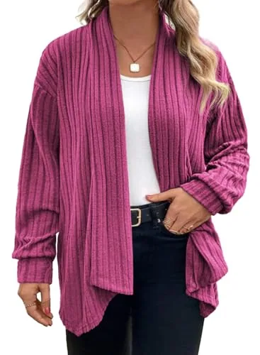 Collared Long Sleeve Cardigan, Rose