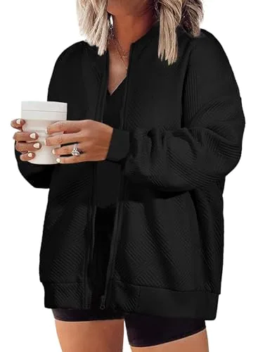 Collared Long Sleeve Jacket, Black