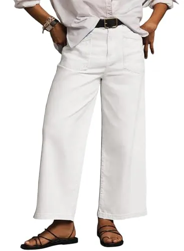 High Waist Loose Jeans, White