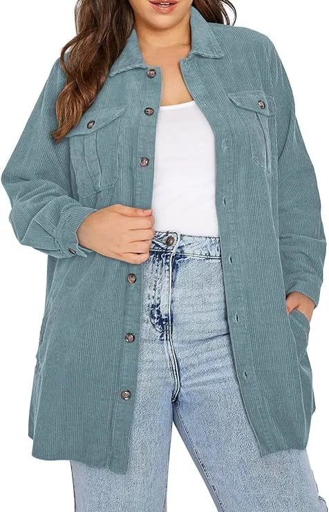 Corduroy Jacket, Sky Blue