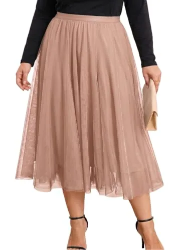 Tulle High Waist Skirt, Pink