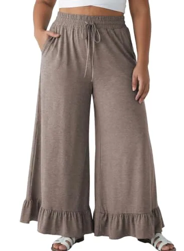 Drawstring Wide Leg Pants, Dune