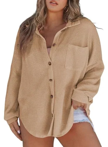 V Neck Long Sleeve Shirt III, Khaki