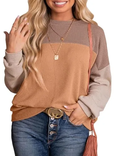 Crew Neck Long Sleeve Oversized Sweatshirt III, Khaki